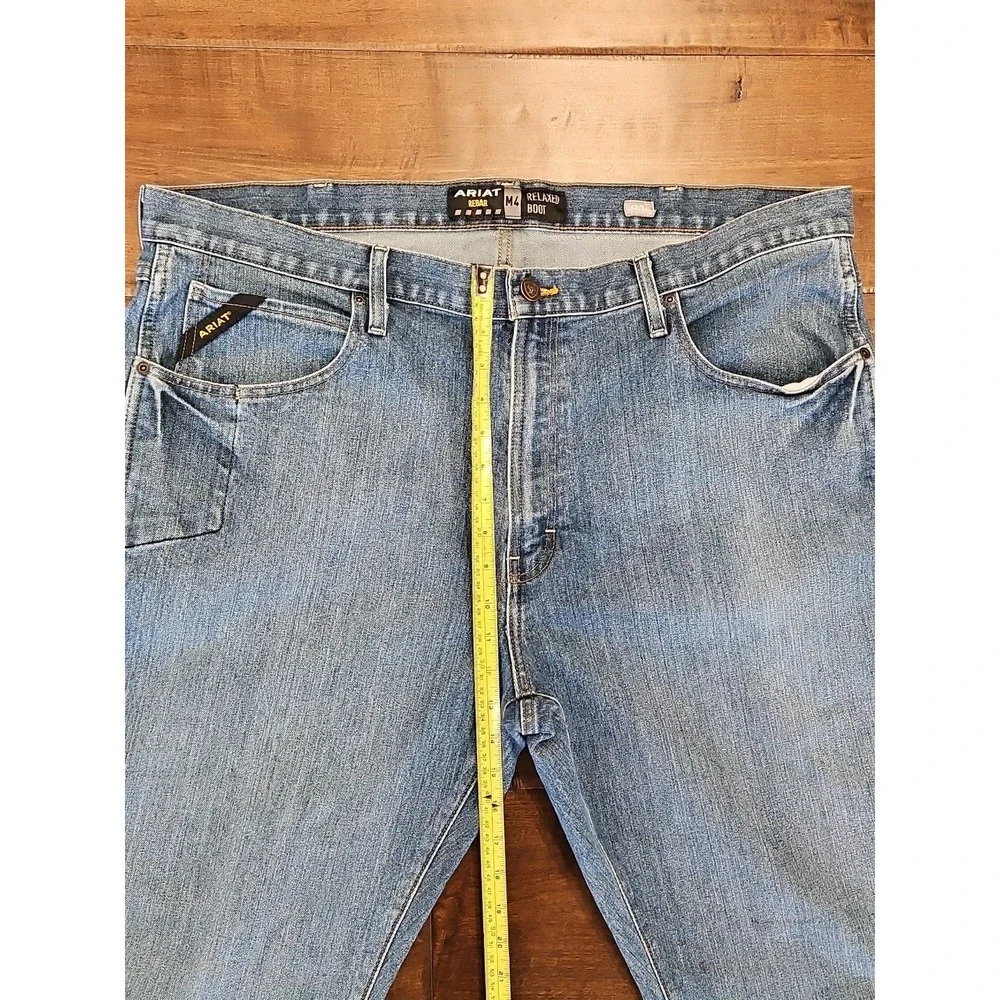 Ariat Rebar M4 Relaxed Boot Cut Men's Jeans Size 42/34 Workwear Western Cowboy